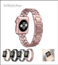 4色 Metal Band 金屬牛仔鍵4扣錶帶 Apple Watch series 1 - 5/LTE