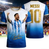 Beach surfing Messi #10 AI Fan Edition Soccer Jersey  Kids and Adults Training Tee Comfortable Breat