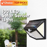 100 LED Solar Wall Light – PIR Motion Sensor Outdoor Lamp with 3 Lighting Modes for Garden & Courtya
