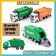 Ready Stock City Vehicle Pull Back Garbage Diecast Truck Toys Gift For Boy Girl | Lori Truck Sampah 