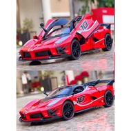 Simulation 1/24 Lafa FXXK EVO Car Model Alloy Car Model Sound Light Pull Back Car Boy Metal Toy Car