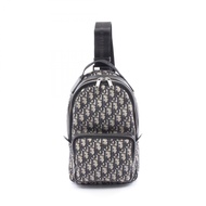 【二手】Dior 腰包/斜背包/迷你肩包/斜背包/海軍藍帆布皮革款