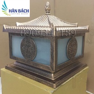 [HCM]ĐÈN TRỤ CỔNG NHÔM ĐÚC CAO CẤP D400