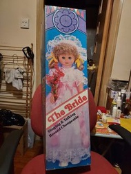 70 年代 28吋高 made in HongKong 日本 Ozen 發聲唱片機器 講嘢唱歌新娘 公仔 洋娃娃