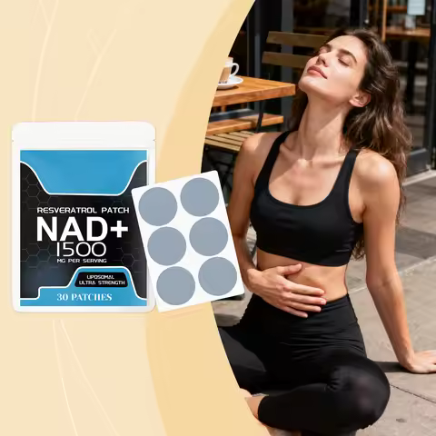 Skin Friendly Round NAD+ Resveratrol Patches 30 Pieces Liposomal Transdermal Topical Patches Packed 