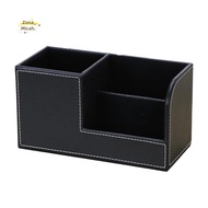 Leather Desk Organizer,Office Supplies Holder Desktop Stationery Storage Box for Business Card, Pen,