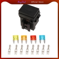 [MagiDeal] Automotive Marine RV Boat Fuse Relay Holder 4-Slot Relay Box 1 Relay 4 Fuses