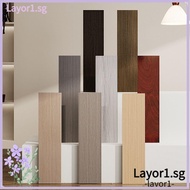 LAYOR1 Skirting Line, Wood Grain Self Adhesive Floor Tile Sticker, Waterproof Living Room Windowsill Waist Line