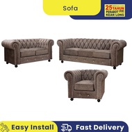 DS Sofa Chesterfield 3 Seater + 2 Seater + 1 Seater + 1 Coffee Table/Modern Classic Sofa/Velvet Sofa