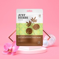 [JUST Herbs] VITAMIN C MASK AMLA + LIQUORICE ROOT SKIN BRIGHTENING SHEET MASK