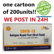 [200KITS PER CARTOON][POSTIN24H] ALLtest saliva antigen test kit (1UNIT) Covid 19 Home Test Kit X 200UNITS
