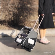 Cat Outing Trolley Walking Cat Stroller Pet Diaper Bag Stroller Dog Outing Trolley Breathable Trolley Bag