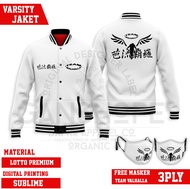 VARSITY JAKET BOMBER VALHALLA TOKYO REVENGERS GANG VALHALLA UNIFORM TEAM walhalla FULL PRINTING- JAKET tokyo revengers -JAKET SUKAJAN -GRATIS MASKER