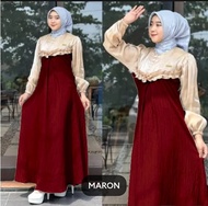 DRESS MAXY GAMIS CRINKLE AIRFLOW MIX SHIMER SILK GAMIS SHIMER SILK TERBARU KEKINIAN