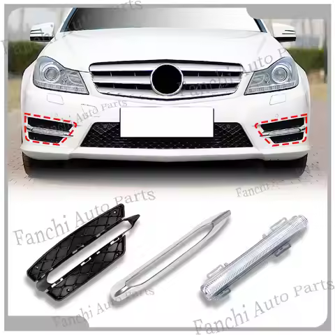 For Mercedes Benz E350 C350 C250 W204 W212 Fog Light Cover Bumper Grille Trim 2048851353 2048852974 