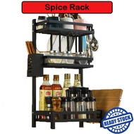 Rak Dapur Kitchen Spice Rack Kitchen Organizer Seasoning Storage Rack Shelf Rak Rempah Ratus Dapur