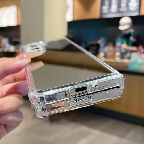 Girl Makeup Mirror Luxury Airbag Bumper Case for Samsung Galaxy Z Fold 7 6 5 4 3 Fold 7 Z Fold 6 5 P
