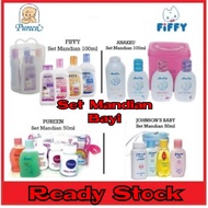 Anakku Pureen Fiffy Johnson's Baby Set Toiletries Travel Pack Set Mandian Bayi