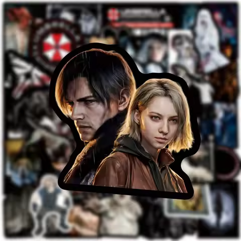 50 brand new movie and game stickers Resident Evil 9 for guitar, water cup, mobile phone decoration 