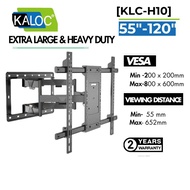 KALOC KLC H10 60"-120" EXTRA HEAVY DUTY Full Motion TV Wall Mount for Big TV Large Screen Up to 120"