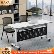 Movable Office Desk Foldable Conference Table Available In 120/140/160/180CM Thickened Desktop Offic