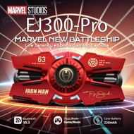 Kam Marvel EJ-300 PRO TWS Wireless Bluetooth Headset Gaming Headset Smart Touch Bluetooth 5.3 Iron Man Dual Mode Stereo Music Headset Low Latency Wireless Headset with Microphone