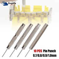 [ANGELA]10Pcs Watch Strap Bracelet Pin Remover Repair Tool Iron Pin Punches 0.7-.0mm
