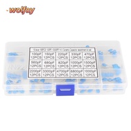 YOLANDA 180PCS High Voltage Capacitors, 100PF-10000PF 1kV Capacitors Assortment Kit, Blue 15 Value C