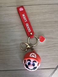 Super Mario Keychain with "Good Luck" Strap