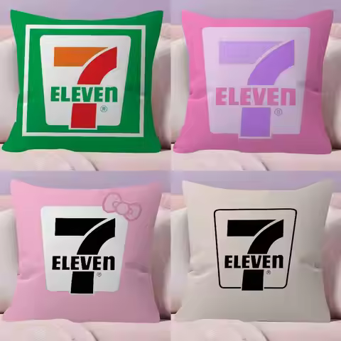 Pillow Gift Home Office Decoration Bedroom Sofa Car Cushion Cover case 45x45 LOGO 7-E-ELEVENS