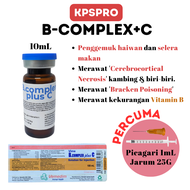 10 mL Vitamin B Complex Plus C Injection Untuk Kambing Lembu Biri Biri kuda Arnab Goat Sheep Cow Rab