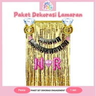 MS PARTY SUPER ECONOMIC ENGAGEMENT THEME DECORATION PACKAGE / PROPOSAL DECORATION PACKAGE / ENGAGEME