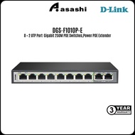 D-Link DGS-F1010P-E 8 + 2 UTP Port  Gigabit 250M POE Switches,Power POE Extender(POE Budget 90W)
