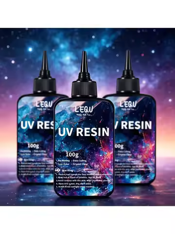 500/300/100g DIY UV Resin, Crystal Clear, Hard UV-Curable Epoxy Resin, Upgraded Formula, Transparent
