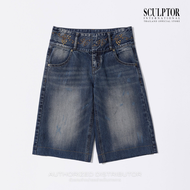 SCULPTOR® กางเกงยีนส์ Vine Half Denim Pants