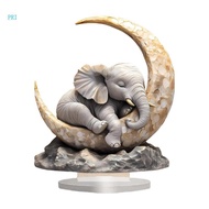 pri 2D  Resting On Moon 2D Flat Acrylic Art  Bedroom Living Room Accent