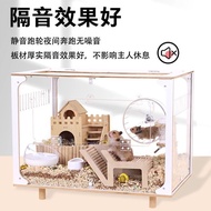 Hamster Cage Acrylic Transparent Golden Bear Cage Large Space Luxury Big Villa 80cm Breeding Cage Tr