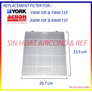 (ORIGINAL) York  YWM10F / YWM15F Aircond Filter @ Acson AWM10F / AWM15F Aircond Filter 10F FILTER 15