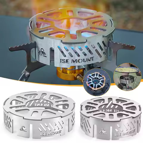 Gas Stove Wind Shield Stainless Steel Camping Stove Windproof Ring High-temperature Resistant Campin