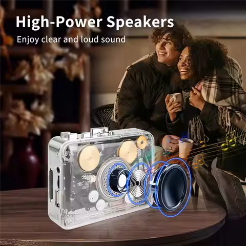 TenYua Cassette Tape Player Recorder USB Portable Transparent Shell Cassette Capture To MP3 Format U