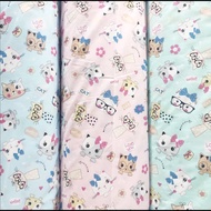 KATUN Aesthetic cotton bed sheets by the meter with children's character motifs CAT WINK Tabur CAT W