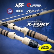 [MSF] Eupro X-Fury Rod | Joran Pancing Memancing Casting Spinning Haruan Peacock Fishing 2pcs