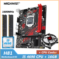 [Op105] H81เครื่องชุดวงจรหลัก1150 LGA ชุดที่มี Intel Core I5เครื่องประมวลผลซีพียู DDR3 4690 8GB * 2ช