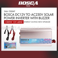 BOSCA Solar Power Inverter 1500 Watt DC 12V To AC 220-230V Car Volt Converter with Buzzer USB Charge