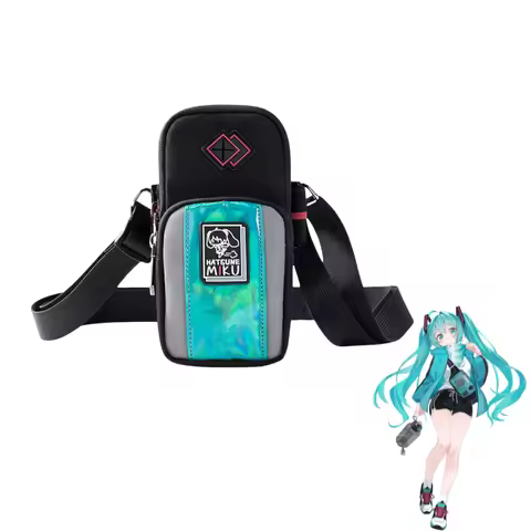 Hatsune Miku anime character two-dimensional cartoon arm bag creative personalized waist bag Large-c