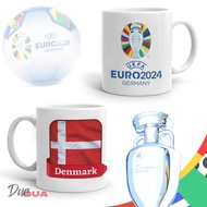 Euro 2024 Mug Cup Denmark Flag Souvenir Euro 2024 Denmark