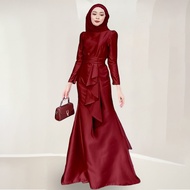 Yeleedon Premium Satin abaya dress baju raya 2026 bridesmaid dress muslimah Women Satin Abayas Cafta