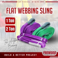 Flat Webbing Sling 1Ton 2Ton Lifting Sling Towing Belt Tali Angkat Barang (1-5 Meter) Premium Quality