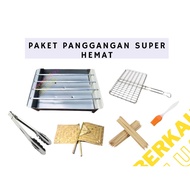 Satay Grill Chicken Grill/ BBQ Tool/ Fish Grill/ Multipurpose Bamboo Fan Grill, Folding Grill, Satay