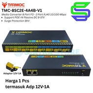 Tarmoc TMC-8SC2E-4A4B-V1 | Media Converter Switch 8FO 2LAN / 8 FO 2 LAN 10/ 100Mbps POE IN 9-57 VOLT